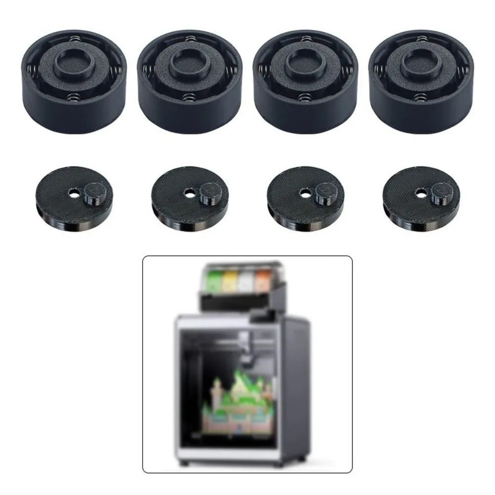 For K2 Plus Compatible Shock Absorbing Foot Pads Internal Spring Anti Vibration Rubber Feet 45x21mm for 3D Printers