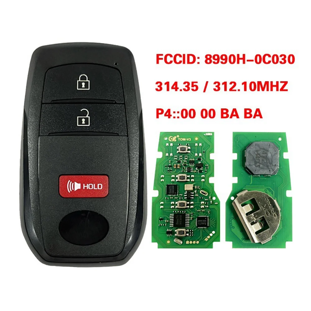 Remote Car Key 8990H-0C030 2+1 Button Smart Keyless 8A Chip 315Mhz HYQ14FBX Auto Accessories For Toyota Sequoia Tacoma 2023-2024
Remote Car Key 8990H-0C030 2+1 Button Smart Keyless 8A Chip 315Mhz HYQ14FBX Auto Accessories For Toyota Sequoia Tacoma 2023-2024