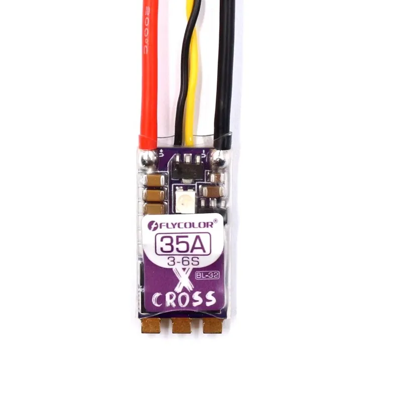 Flycolor X-Cross BLHeli_32 BL-32 35A ESC 3-6s OPTO 32-бит поддерживает Dshot1200 Oneshot125 для радиоуправляемых квадрокоптеров, гоночных дронов
Flycolor X-Cross BLHeli_32 BL-32 35A ESC 3-6s OPTO 32-бит поддерживает Dshot1200 Oneshot125 для радиоуправляемых квадрокоптеров, гоночных дронов