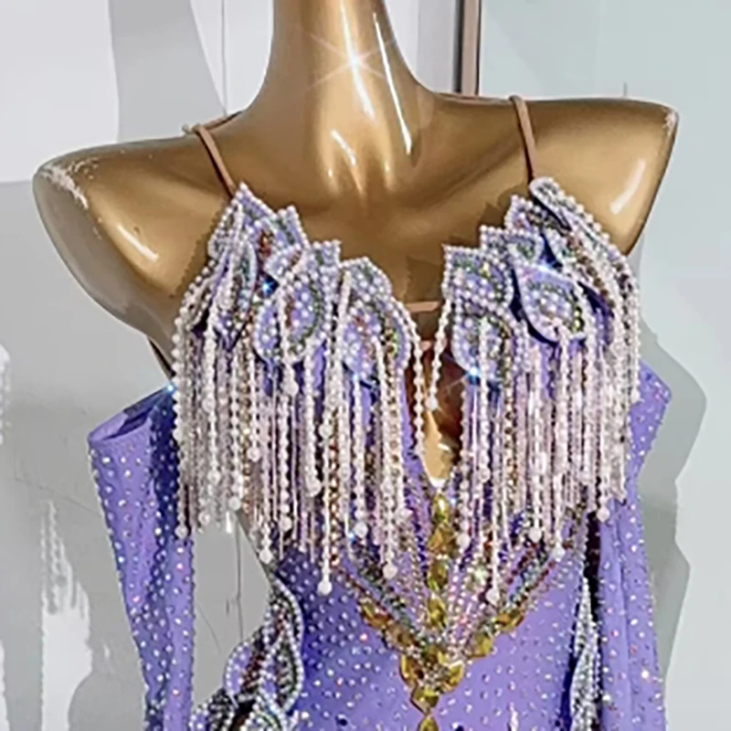 Latin Dance Adult Children'S Dress Rhinestone High-End Custom Two-Color Tassel Flower Suit Tango Women'S Professional Clothing
Latin Dance Adult Children'S Dress Rhinestone High-End Custom Two-Color Tassel Flower Suit Tango Women'S Professional Clothing