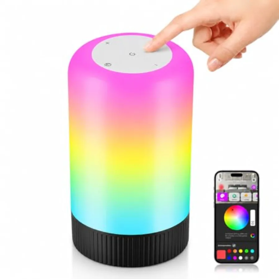 RGBICWW Smart Table Lamps, Touch Bedside Small Table Lamp, LED Desk Lamp with 30+ Scenes and 16M Colors, App and Touch Control,
RGBICWW Smart Table Lamps, Touch Bedside Small Table Lamp, LED Desk Lamp with 30+ Scenes and 16M Colors, App and Touch Control,