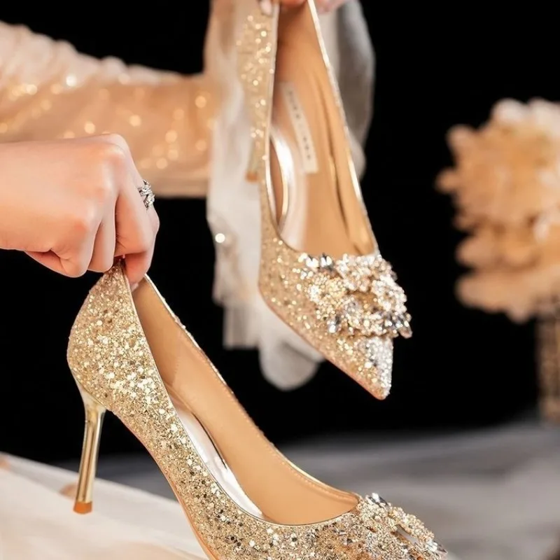 Fashion Rhinestone Shoes Size High Heel Women Shoes Sexy Shoes Thin Heel Pointed Toe Female Bling Bling
Fashion Rhinestone Shoes Size High Heel Women Shoes Sexy Shoes Thin Heel Pointed Toe Female Bling Bling