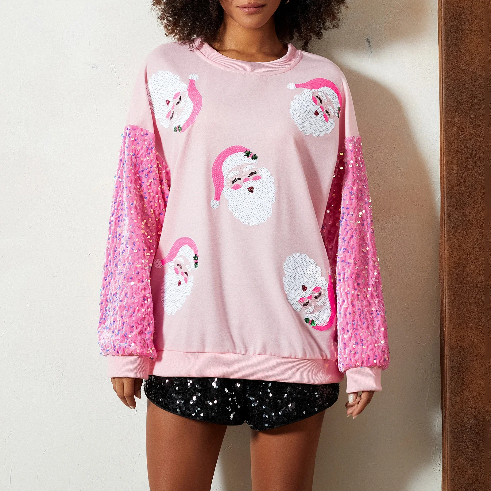 Womens Christmas Santa Sweatshirt Sequin Long Sleeve Crew Neck Pullover Tops Casual Streetwear
Womens Christmas Santa Sweatshirt Sequin Long Sleeve Crew Neck Pullover Tops Casual Streetwear