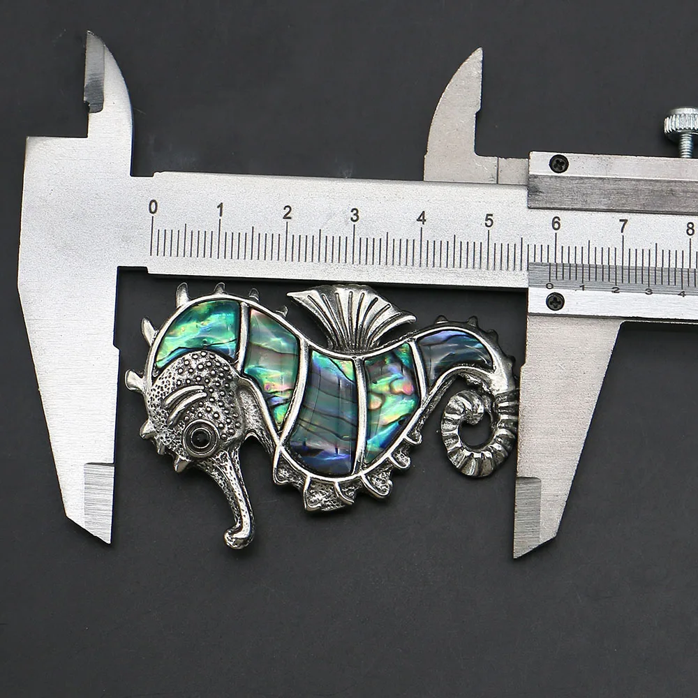 Silver Seahorse Shape Natural Abalone Shell Splicing Inlaid Multi-purpose Brooch DIY Creative Necklace Key Chain Accessory 1 Pc
Silver Seahorse Shape Natural Abalone Shell Splicing Inlaid Multi-purpose Brooch DIY Creative Necklace Key Chain Accessory 1 Pc