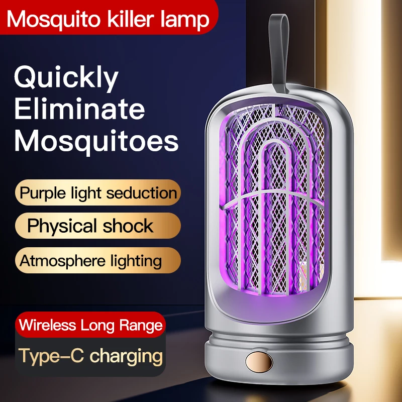 Electric Mosquito Killer Lamp Insect Fly Trap Camping Lantern Outdoor Mosquito Swatter Mute Anti mosquito Repellent Bug Zappers
Electric Mosquito Killer Lamp Insect Fly Trap Camping Lantern Outdoor Mosquito Swatter Mute Anti mosquito Repellent Bug Zappers