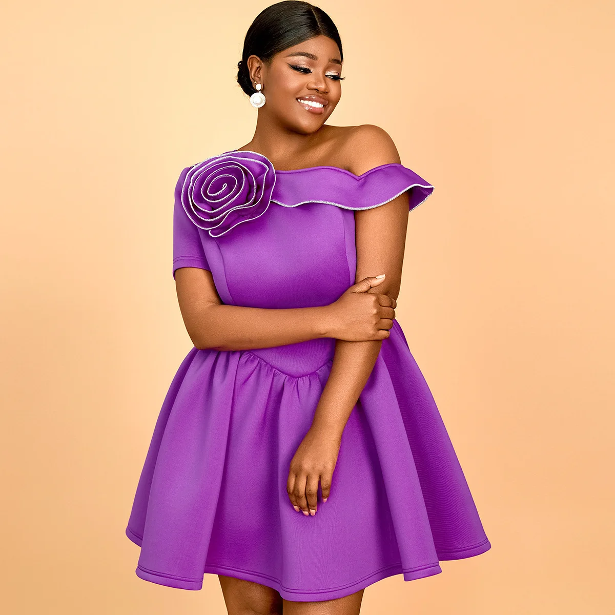 Am041243 New Single Shoulder Slant Collar 3d Flower Dress Party Style Mid Waist Long Dress Party Summer Elegantes Casual Y2k
Am041243 New Single Shoulder Slant Collar 3d Flower Dress Party Style Mid Waist Long Dress Party Summer Elegantes Casual Y2k