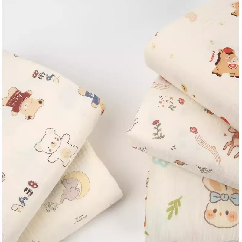 135x50cm cartoon printed pure cotton double-layer crepe fabric, suitable for children's clothing, home DIY fabrics
135x50cm cartoon printed pure cotton double-layer crepe fabric, suitable for children's clothing, home DIY fabrics