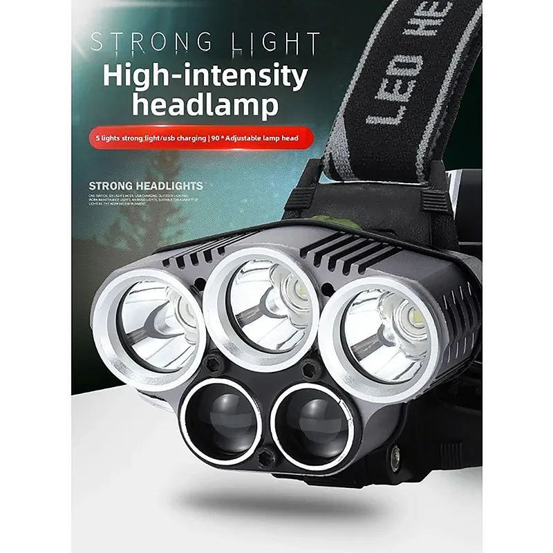 Head mounted LED rechargeable high-performance 5-speed dimming head light 18650 battery waterproof fishing outdoor headlight por
Head mounted LED rechargeable high-performance 5-speed dimming head light 18650 battery waterproof fishing outdoor headlight por