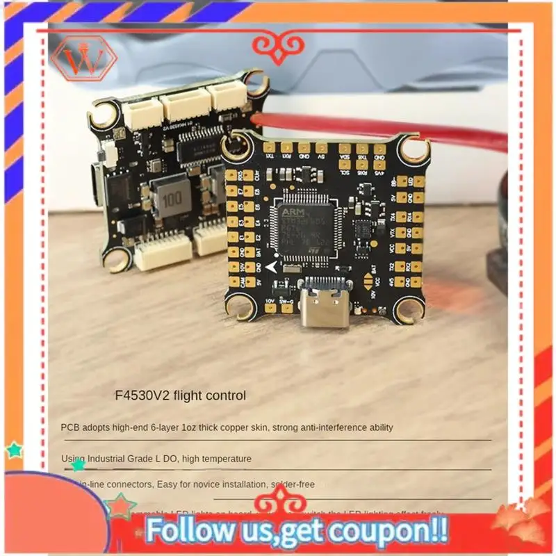 Durable F4530 V2 Flight Controller With 45A 8-Bit ESC Dual BEC Gyroscope FPV Drone Parts For FPV Freestyle Racing Drone
Durable F4530 V2 Flight Controller With 45A 8-Bit ESC Dual BEC Gyroscope FPV Drone Parts For FPV Freestyle Racing Drone
