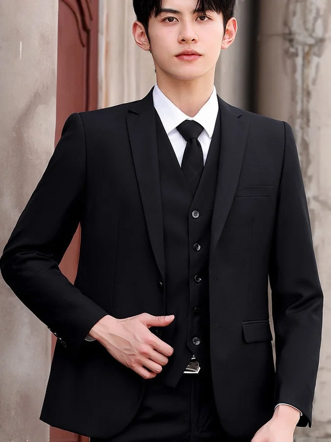 Мужской деловой повседневный свадебный костюм-пиджак, весенне-осенний, в корейском стиле, для жениха, официальная одежда, полиэстер
Мужской деловой повседневный свадебный костюм-пиджак, весенне-осенний, в корейском стиле, для жениха, официальная одежда, полиэстер