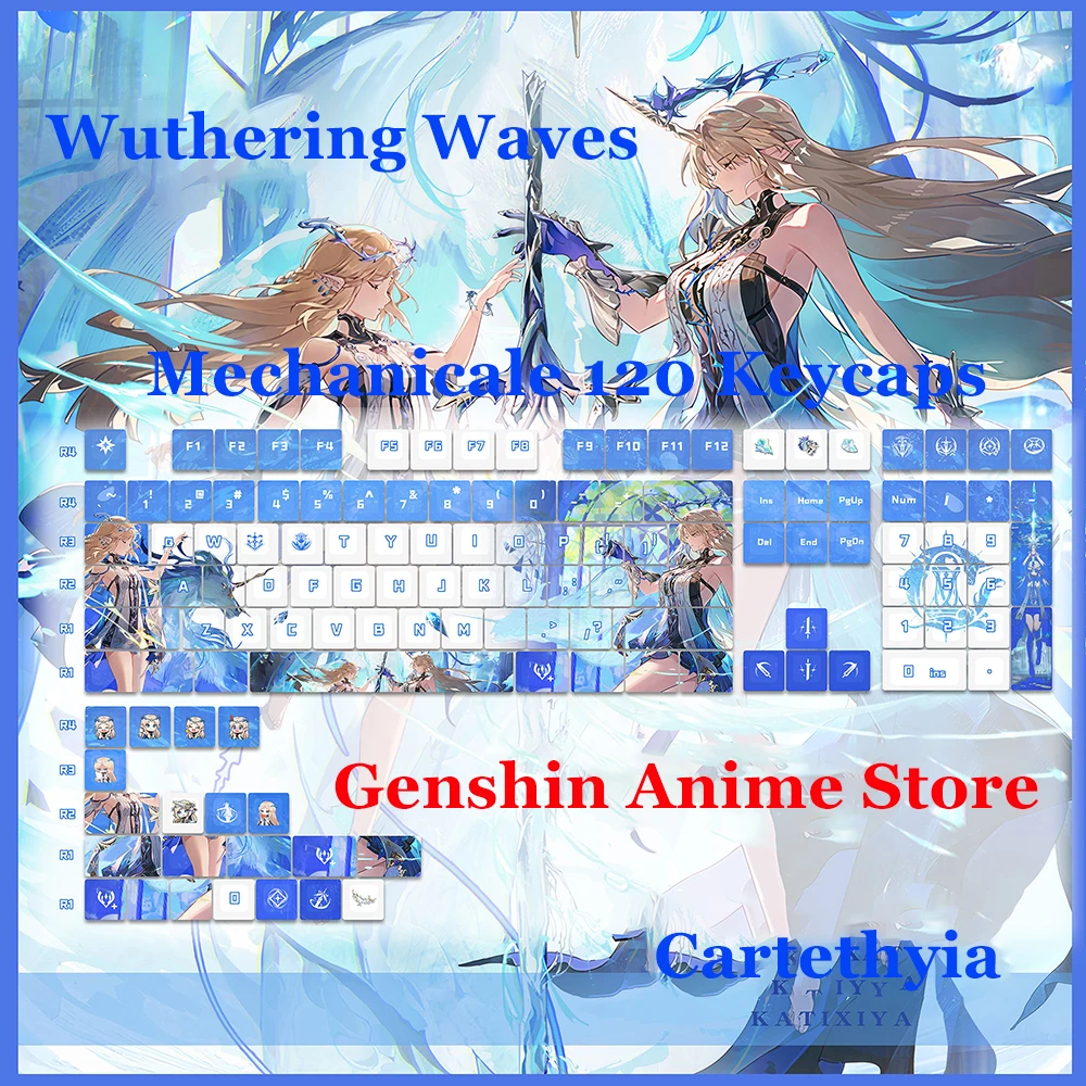 Колпачки для клавиш Wuthering Waves Cartethyia Mechanicale, реквизит для косплея, ось с боковой гравировкой, PBT, 120 колпачков для клавиш, принадлежности для игровой столешницы
Колпачки для клавиш Wuthering Waves Cartethyia Mechanicale, реквизит для косплея, ось с боковой гравировкой, PBT, 120 колпачков для клавиш, принадлежности для игровой столешницы