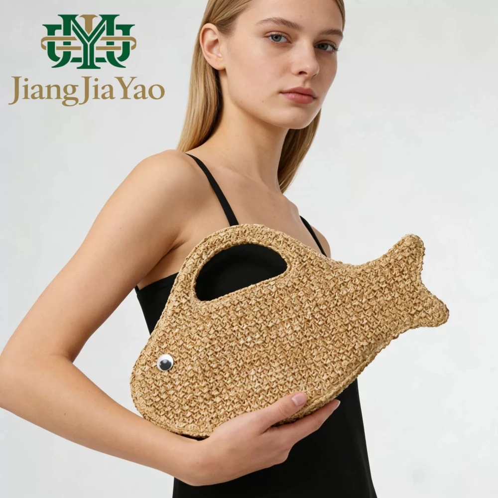 Cute Little Fish Shaped Grass Woven Bag Summer Lightweight Seaside Vacation Beach Bag Fashion Women's Handbag Female
Cute Little Fish Shaped Grass Woven Bag Summer Lightweight Seaside Vacation Beach Bag Fashion Women's Handbag Female