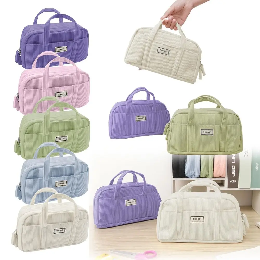 Pretty Corduroy Pencil Case Large Capacity Zipper Stationery Bag School Supplies Wide Opening Pen Organizer for Teens
Pretty Corduroy Pencil Case Large Capacity Zipper Stationery Bag School Supplies Wide Opening Pen Organizer for Teens