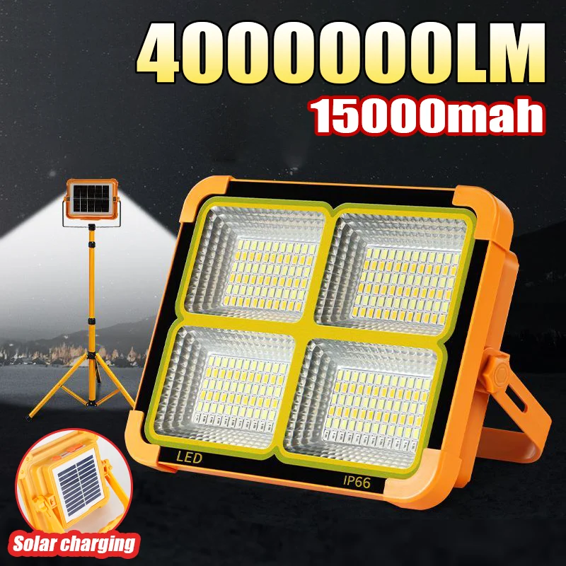 3000W New High-Power Camping Lamp Rechargeable Solar Outdoor Portable LED Spotlight Projector Floodlight Construction Light
3000W New High-Power Camping Lamp Rechargeable Solar Outdoor Portable LED Spotlight Projector Floodlight Construction Light 