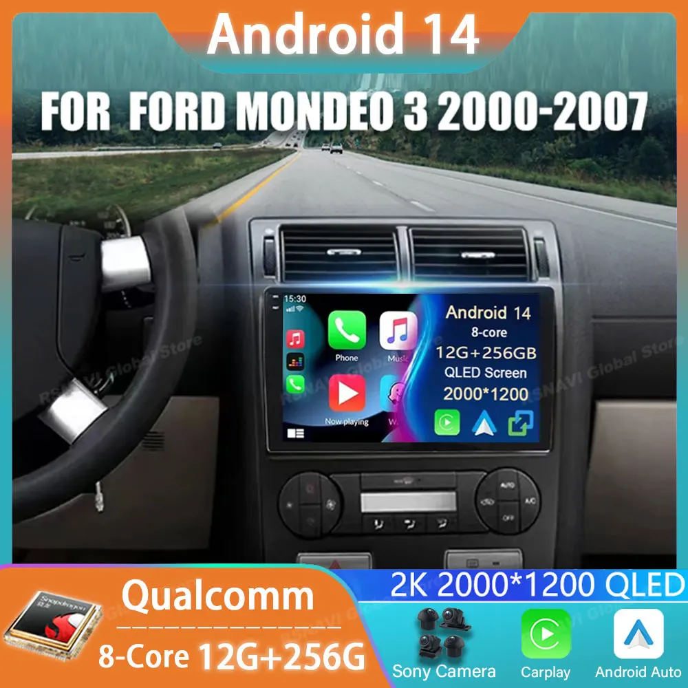 Автомобильный радиоприемник Android 14 для Ford Mondeo 3 2000-2007, GPS, мультимедийный плеер Carplay, навигация, стерео, авто DSP, QLED, аудио головное устройство
Автомобильный радиоприемник Android 14 для Ford Mondeo 3 2000-2007, GPS, мультимедийный плеер Carplay, навигация, стерео, авто DSP, QLED, аудио головное устройство
