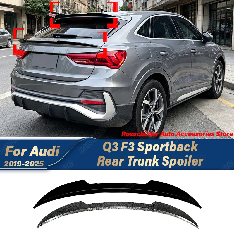 For Audi Q3 F3 Sportback 2019 2020 2021 2022 2023 2024 2025 Automobile Rear Trunk Spoiler Sports Racing Blade Tail Wing Body Kit
For Audi Q3 F3 Sportback 2019 2020 2021 2022 2023 2024 2025 Automobile Rear Trunk Spoiler Sports Racing Blade Tail Wing Body Kit