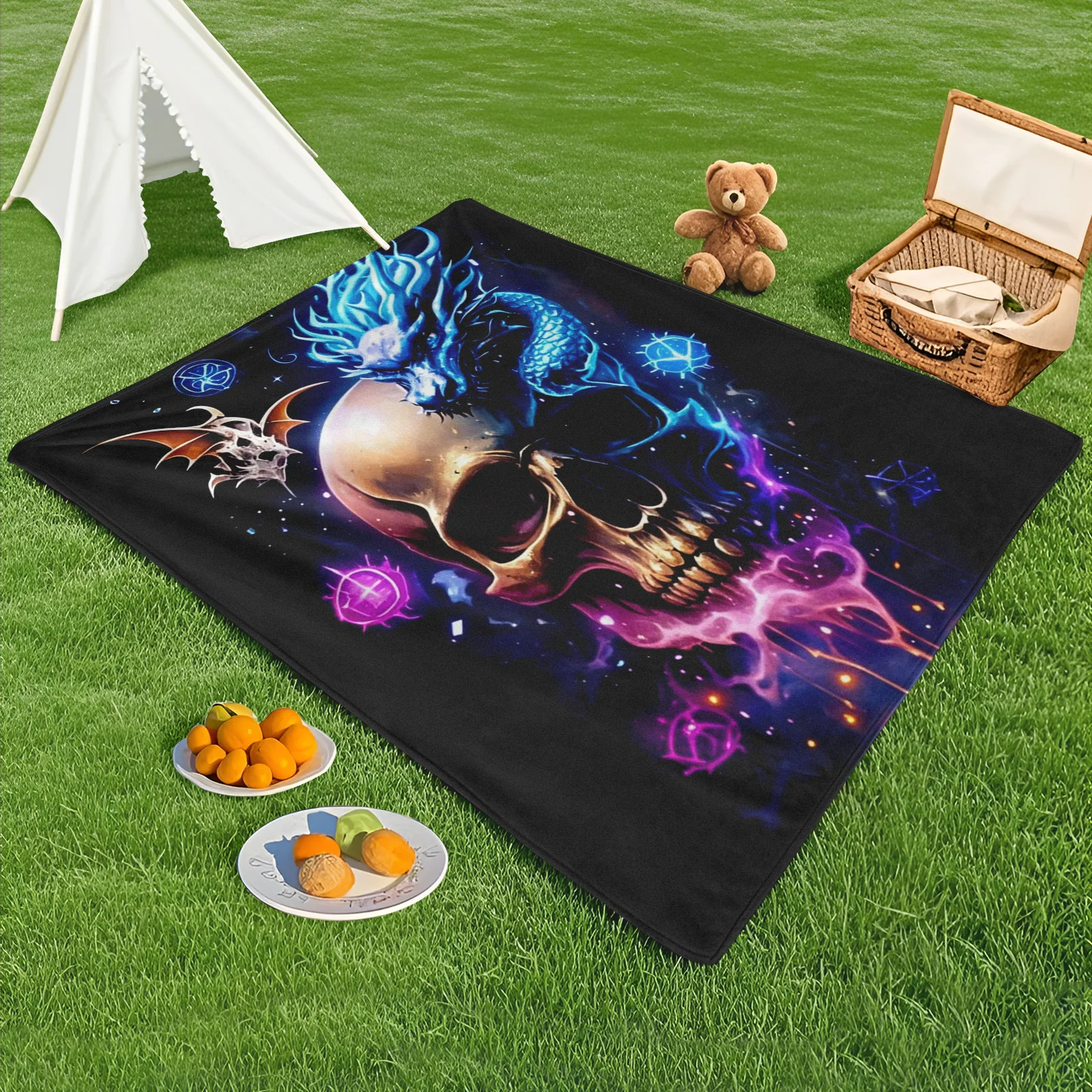 Skull Blue Dragon Indigo Outdoor Blanket For Whimsical Fantasy And Mystic Charm In Nature Inspired Design For Enchanted Evenings
Skull Blue Dragon Indigo Outdoor Blanket For Whimsical Fantasy And Mystic Charm In Nature Inspired Design For Enchanted Evenings