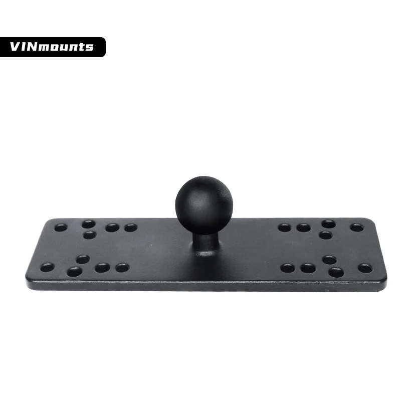 VINmounts base plate size 158x51mm, with mounting hole spacing for electronic equipment, including marine GPS, CB radio, etc
VINmounts base plate size 158x51mm, with mounting hole spacing for electronic equipment, including marine GPS, CB radio, etc