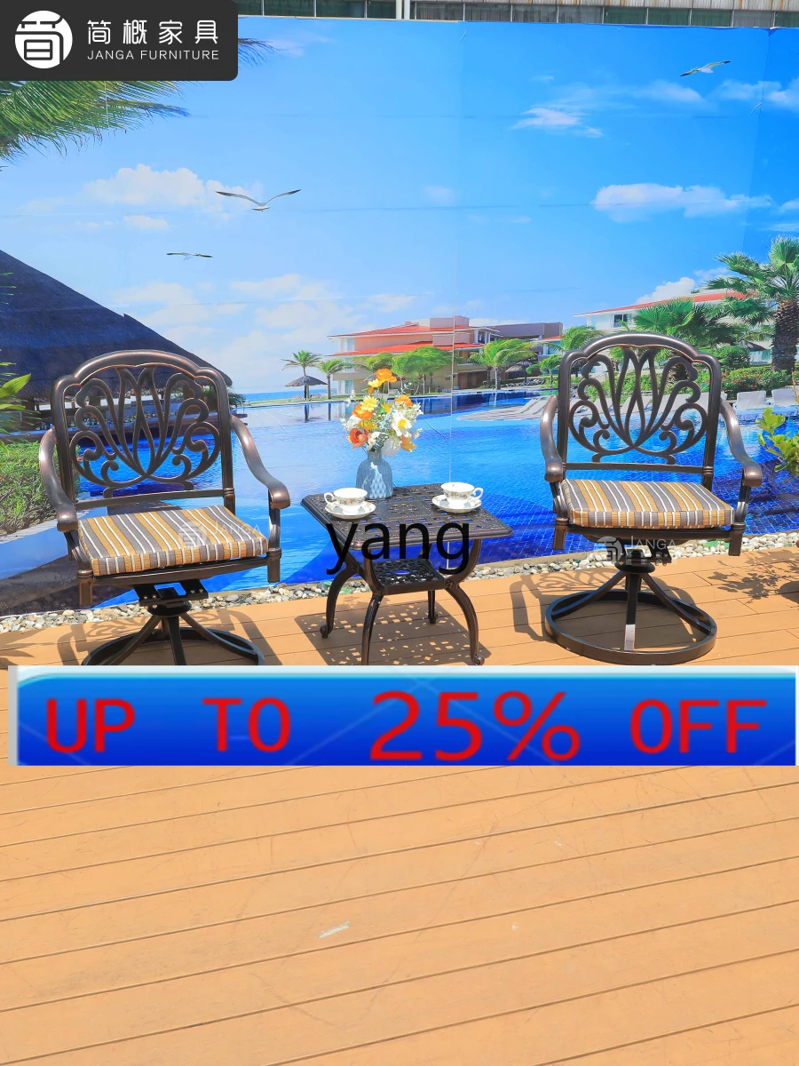 LMM Outdoor Cast Aluminum Table and Chair Three-piece Set Courtyard Garden All Aluminum Waterproof Tea Table and Chair
LMM Outdoor Cast Aluminum Table and Chair Three-piece Set Courtyard Garden All Aluminum Waterproof Tea Table and Chair