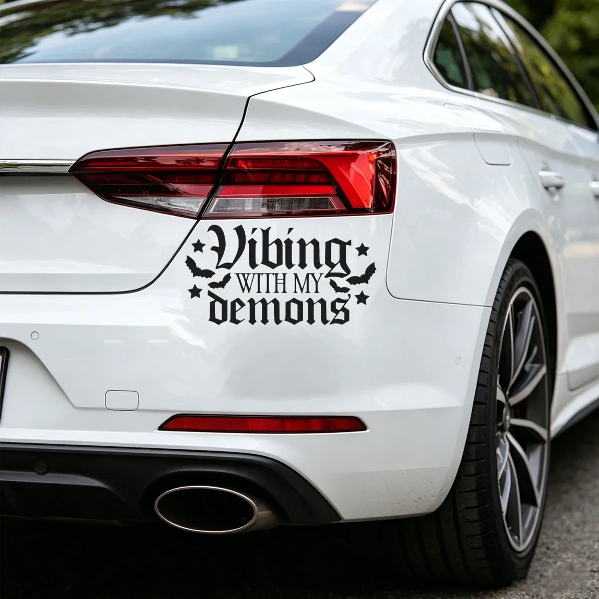 "Resonate with My Demons" Car Stickers, Creative Design Vinyl Car Stickers, Durable PVC Car Decals
"Resonate with My Demons" Car Stickers, Creative Design Vinyl Car Stickers, Durable PVC Car Decals