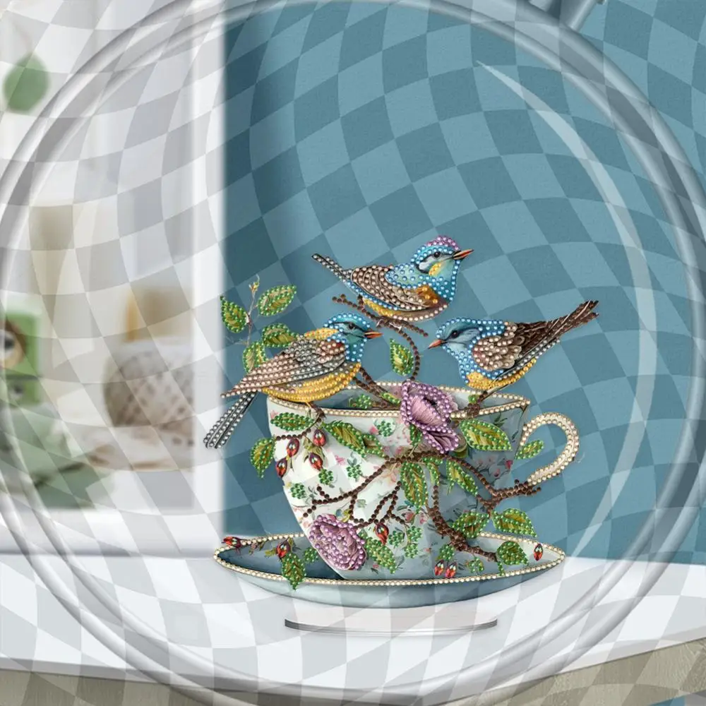 Teacup Bird 2D Flat Print DIY Table Top Diamond Painting Ornament Kits Desktop Diamond Art Kits for Home Office Desktop Decor
Teacup Bird 2D Flat Print DIY Table Top Diamond Painting Ornament Kits Desktop Diamond Art Kits for Home Office Desktop Decor