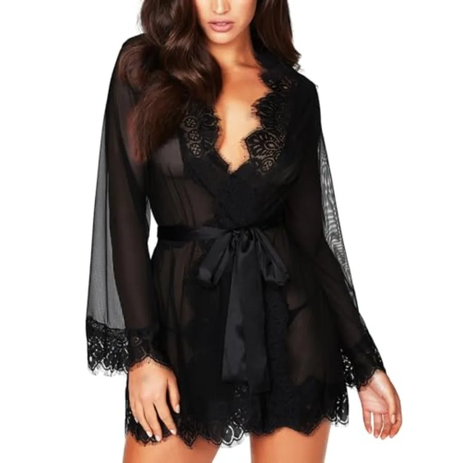 RSLOVE Women Lace Kimono Robe Sexy Babydoll Lingerie Mesh Cover Up Bridal Lingerie
RSLOVE Women Lace Kimono Robe Sexy Babydoll Lingerie Mesh Cover Up Bridal Lingerie