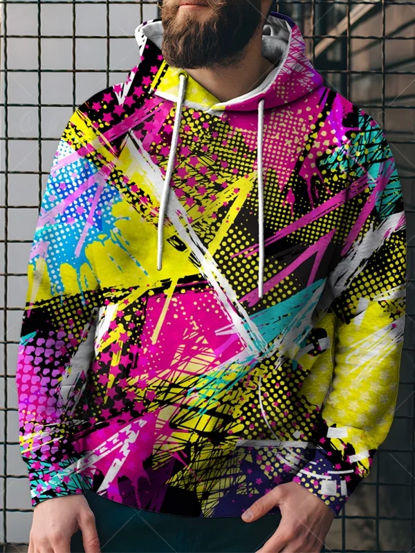 Men's Loose Fit Hoodie Contrast Color Block Casual Long Sleeve Sweatshirt Polyester Dry Fast Printed Design Streetwear
Men's Loose Fit Hoodie Contrast Color Block Casual Long Sleeve Sweatshirt Polyester Dry Fast Printed Design Streetwear
