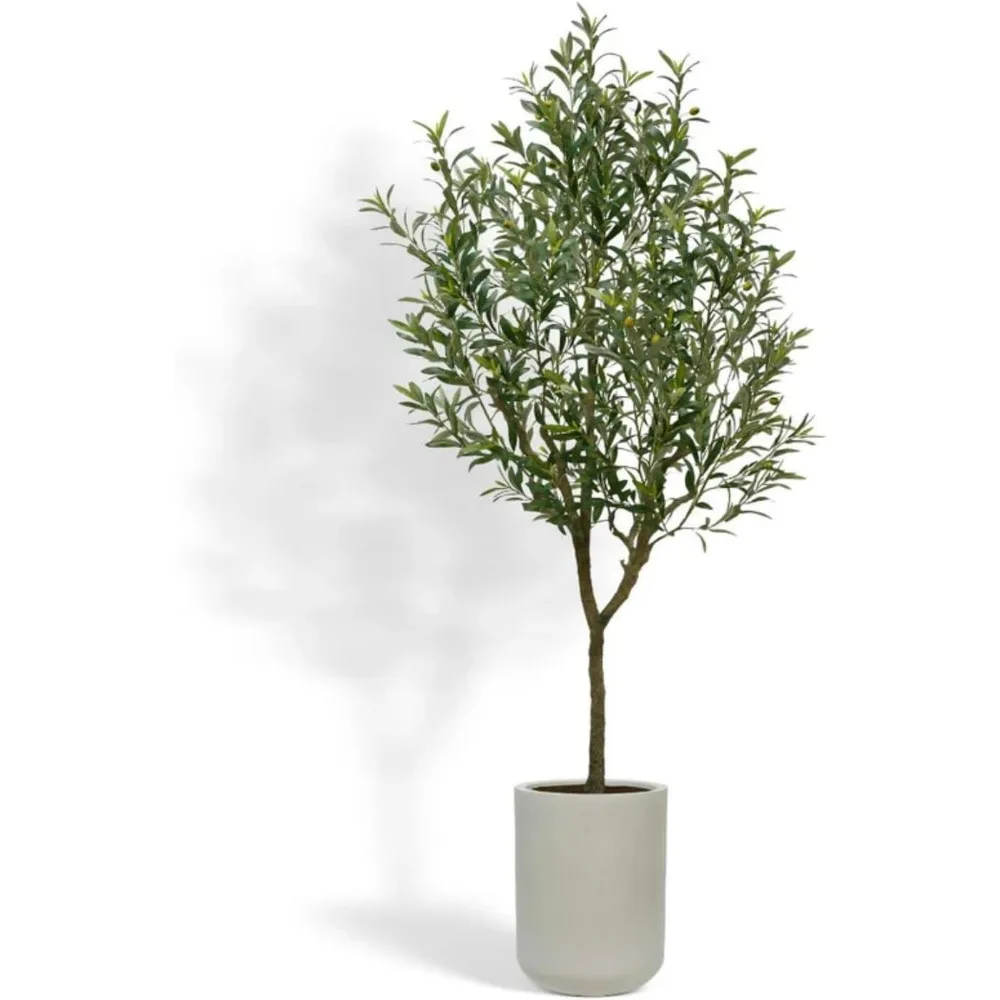 Faux Olive Tree, Premium Handmade Artificial Indoor Tree Stands 7' Tall, Lifelike-Leaves & Hand Painted Trunk, Pot Included
Faux Olive Tree, Premium Handmade Artificial Indoor Tree Stands 7' Tall, Lifelike-Leaves & Hand Painted Trunk, Pot Included
