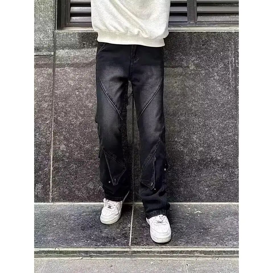 American Sle Workwear Jeans Men's Bla Micro Flared High Street Slim Fit Streetwear Cotton Polyester Blend Winter Wear
American Sle Workwear Jeans Men's Bla Micro Flared High Street Slim Fit Streetwear Cotton Polyester Blend Winter Wear