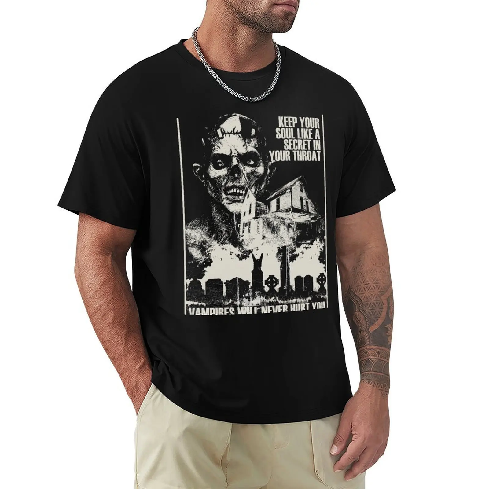 Vampires Will Never... T-Shirt Novelty Print Casual Tee Shirt
Vampires Will Never... T-Shirt Novelty Print Casual Tee Shirt