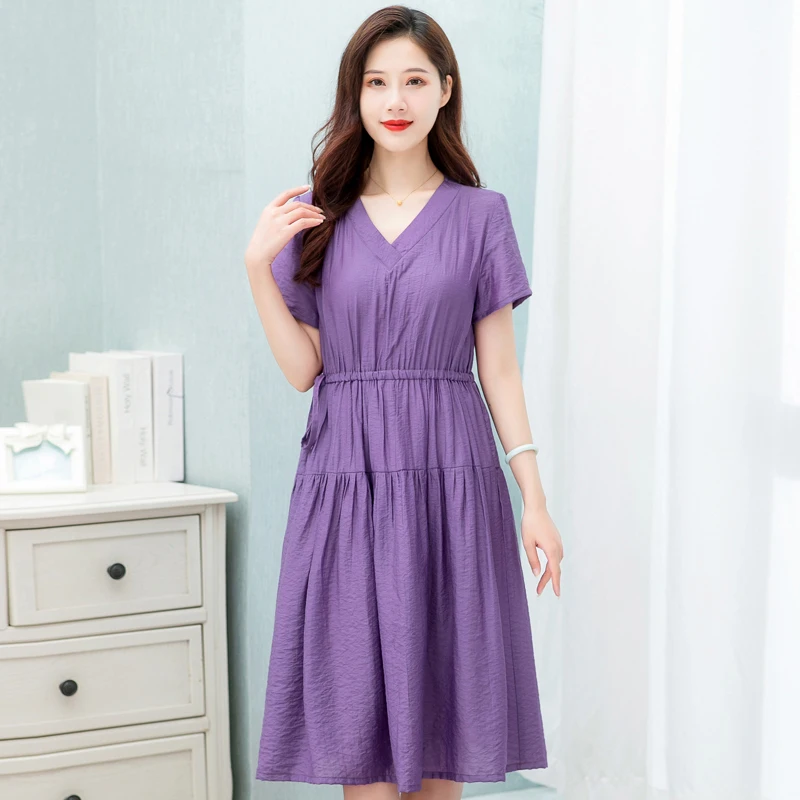 Female Midi Dress Summer Korean Fashion 2023 New Solid Color Short Sleeve Elegant Dresses for Women Clothing Summer Sundress
Female Midi Dress Summer Korean Fashion 2023 New Solid Color Short Sleeve Elegant Dresses for Women Clothing Summer Sundress