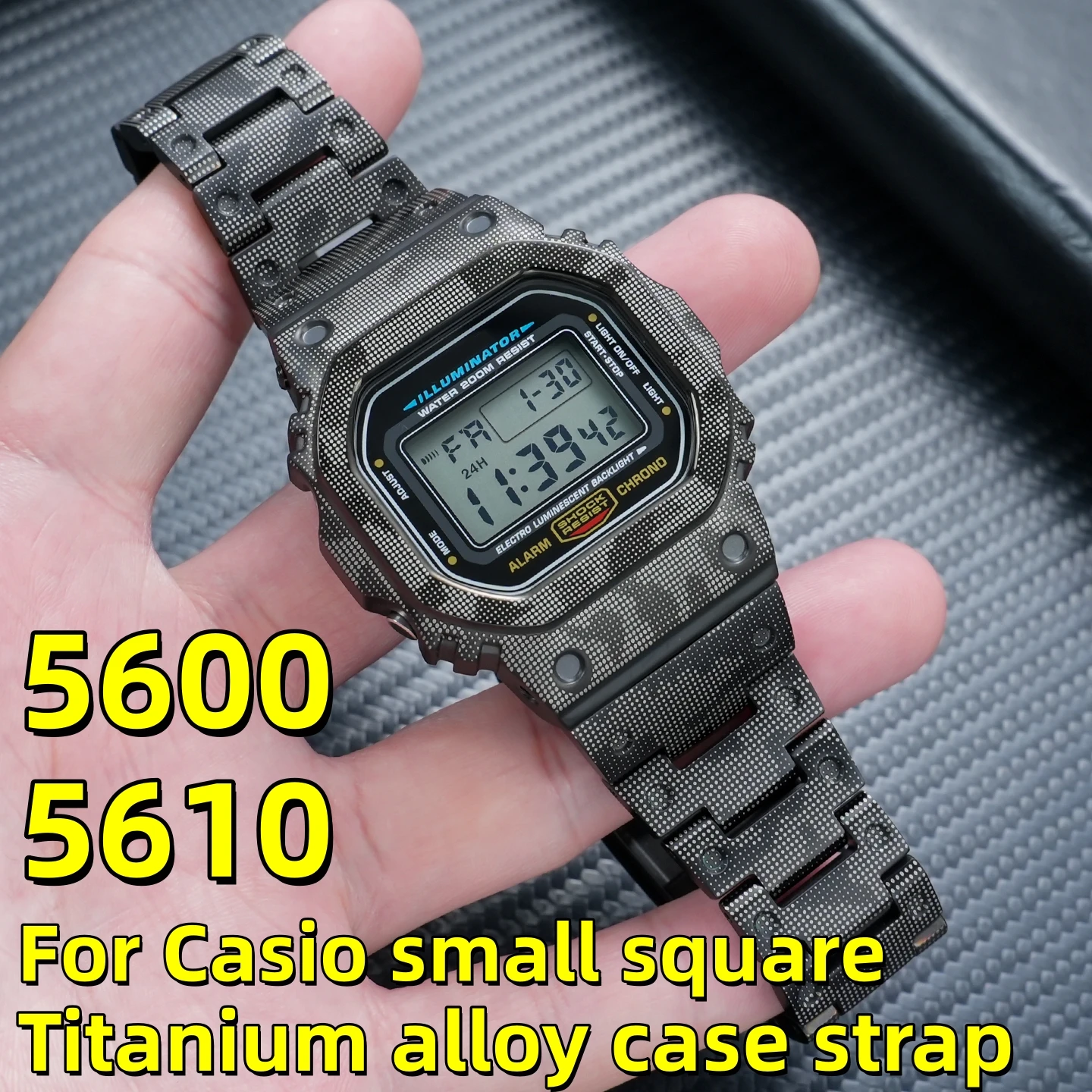 Camouflage DW5600 GWM5610 mod kit For Casio Small Square DW-5600 GW-M5610 Titanium alloy case+strap Steel metal watch band tools
Camouflage DW5600 GWM5610 mod kit For Casio Small Square DW-5600 GW-M5610 Titanium alloy case+strap Steel metal watch band tools