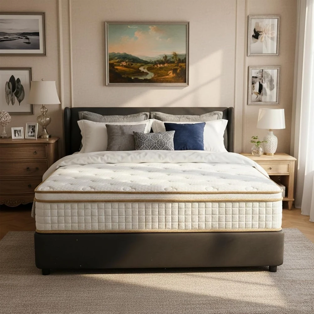 Queen Mattress 10 Inch, Hybrid Mattress in a Box with Cooling Tencel Cover, Fiberglass Free Medium Firm Bed, Customized
Queen Mattress 10 Inch, Hybrid Mattress in a Box with Cooling Tencel Cover, Fiberglass Free Medium Firm Bed, Customized