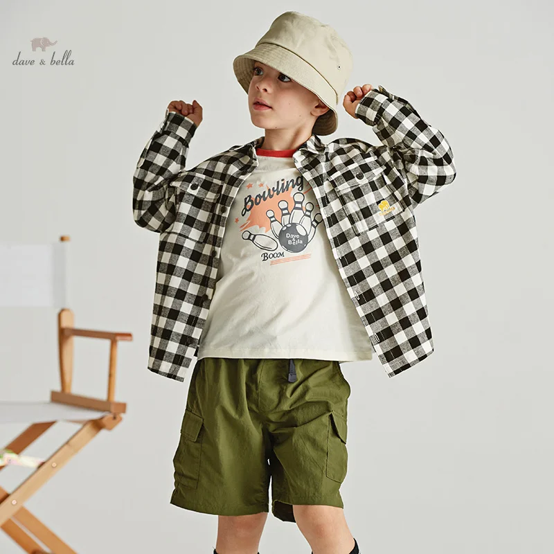Dave Bella Children's Shirt Coat Clothes 2024 New Spring Boys Baby Comfortable Fashion Casual Plaid Top Cotton DK1247827
Dave Bella Children's Shirt Coat Clothes 2024 New Spring Boys Baby Comfortable Fashion Casual Plaid Top Cotton DK1247827