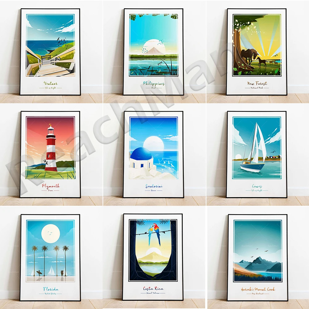 Bath City, Isle of Wight, Florida, Ventnor, Santorini, Costa Rica, Bicol, Plymouth, Aoraki Mount Cook New Zealand Travel Poster
Bath City, Isle of Wight, Florida, Ventnor, Santorini, Costa Rica, Bicol, Plymouth, Aoraki Mount Cook New Zealand Travel Poster