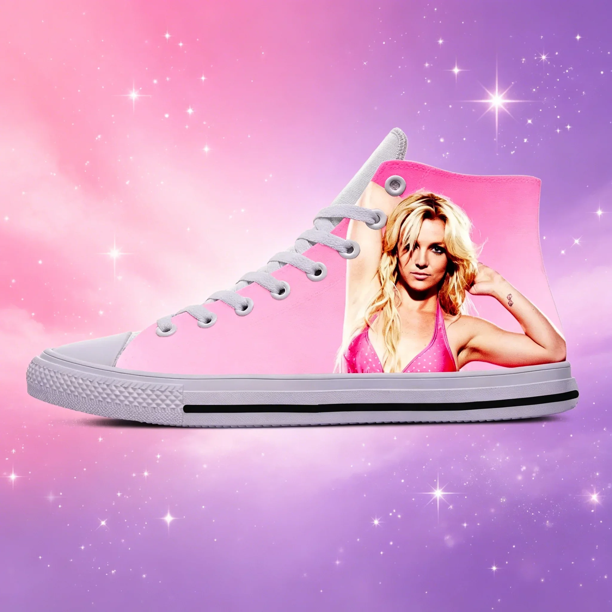 Britney Spears Album Art High Top Printed Shoes, Unisex Classic Canvas Sneakers, Comfort Lightweight, Non Slip Fashion Street Da
Britney Spears Album Art High Top Printed Shoes, Unisex Classic Canvas Sneakers, Comfort Lightweight, Non Slip Fashion Street Da