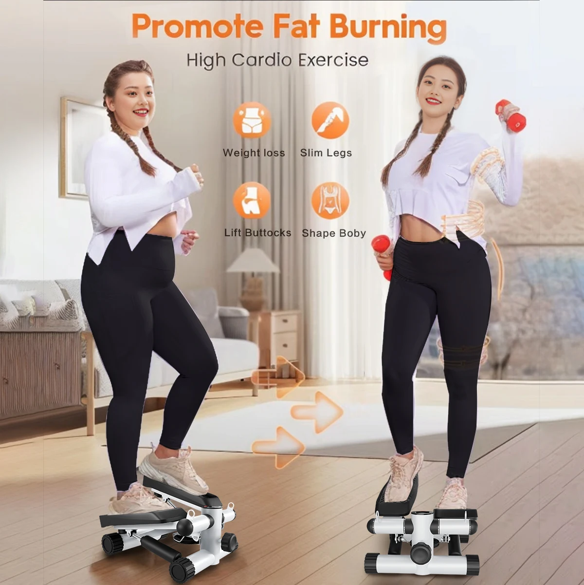 Steppers for Exercise, Stair Stepper with Resistance Bands, Mini Stepper with 330LBS Loading Capacity, Hydraulic Fitness Stepper
Steppers for Exercise, Stair Stepper with Resistance Bands, Mini Stepper with 330LBS Loading Capacity, Hydraulic Fitness Stepper
