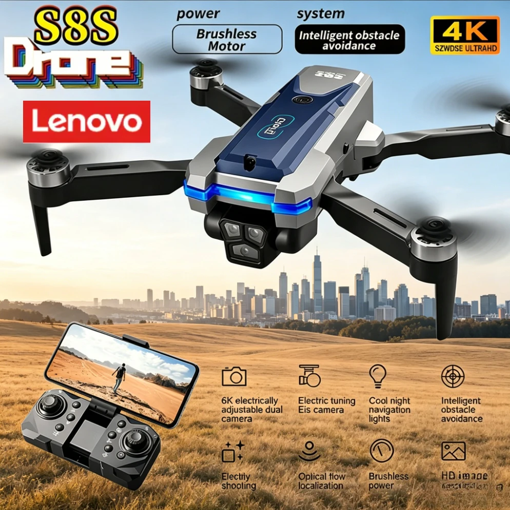 Lenovo S8S Drone Triple Cameras Brushless Motor, Obstacle Avoidance, Electric Adjustable Lens, Optical Flow Positioning
Lenovo S8S Drone Triple Cameras Brushless Motor, Obstacle Avoidance, Electric Adjustable Lens, Optical Flow Positioning