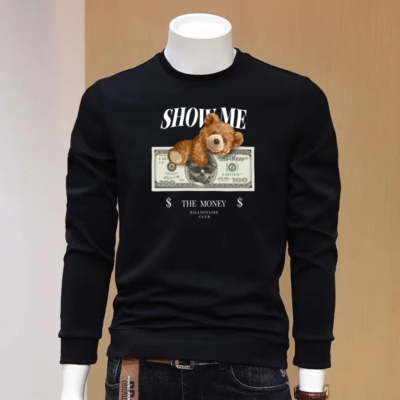2024 Men Graphic Sweatshirts Cool Bear Long Sleeve T-shirt 100% Cotton Trendy Loose Overfit Long Tee Sports Top Men Clothing
2024 Men Graphic Sweatshirts Cool Bear Long Sleeve T-shirt 100% Cotton Trendy Loose Overfit Long Tee Sports Top Men Clothing