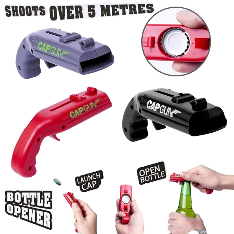 Creative Beer Bottle Opener Spring Cap Catapult Launcher Gun Shape Bar Tool Drink Opening Shooter Can Opener Kitchen Gadget Tool
Creative Beer Bottle Opener Spring Cap Catapult Launcher Gun Shape Bar Tool Drink Opening Shooter Can Opener Kitchen Gadget Tool