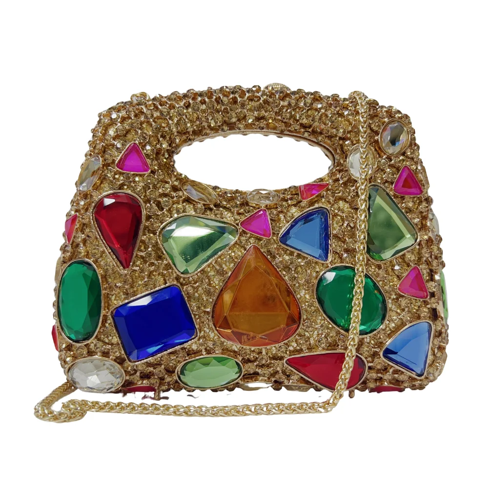 Hot Selling Luxury Diamond Rhinestone Chain Clutch Purse Handbag Crystal Wedding Evening Bag
Hot Selling Luxury Diamond Rhinestone Chain Clutch Purse Handbag Crystal Wedding Evening Bag
