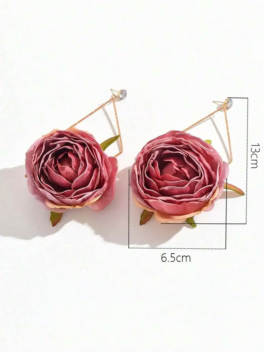 Geometric 3D Fabric Flower Earrings For Women
Geometric 3D Fabric Flower Earrings For Women