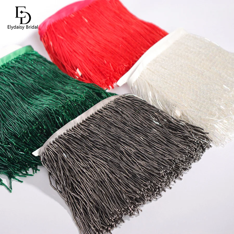 5 Yards Clear White Black Red 10cm Long Glass Beads Tassel Ribbon Hand Sewing Bridal Gowns Curtains Lace Trims
5 Yards Clear White Black Red 10cm Long Glass Beads Tassel Ribbon Hand Sewing Bridal Gowns Curtains Lace Trims