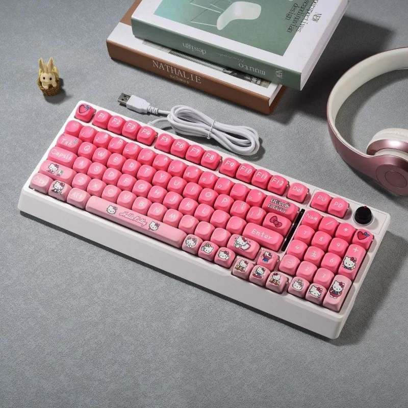 Аниме-кейкапы Hello Kitty Sanrio: высококачественные, мультяшные, персонализированные, милые, OEM, полный комплект, PBT, сублимационная печать, для механических клавиатур
Аниме-кейкапы Hello Kitty Sanrio: высококачественные, мультяшные, персонализированные, милые, OEM, полный комплект, PBT, сублимационная печать, для механических клавиатур