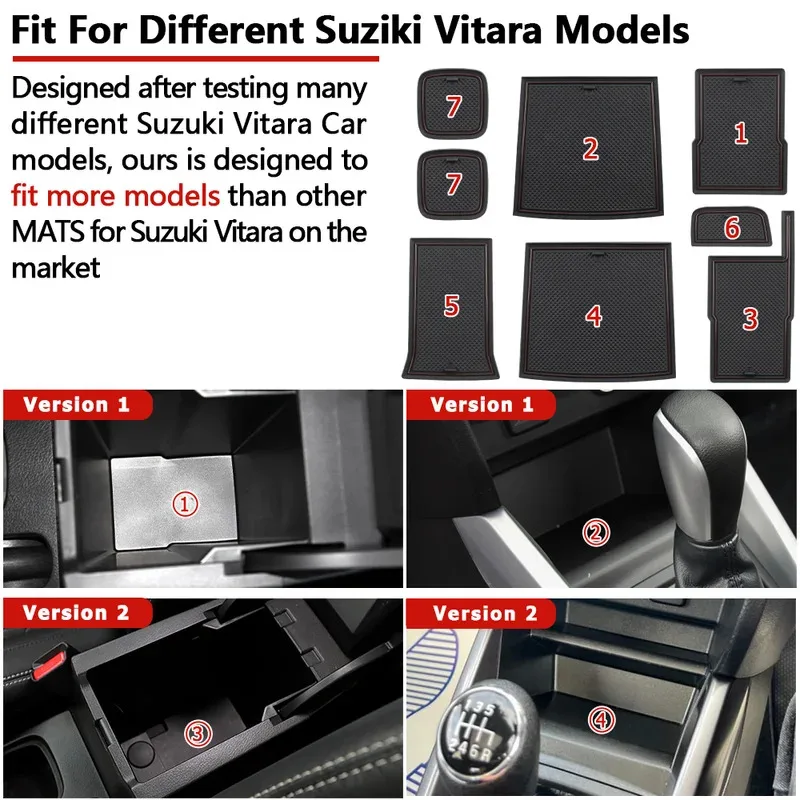 Car Central Console Mats for Suzuki Vitara 2016 2017 2018 2019-2024 Cup Holder Coasters Cushions Center Console Pads
Car Central Console Mats for Suzuki Vitara 2016 2017 2018 2019-2024 Cup Holder Coasters Cushions Center Console Pads