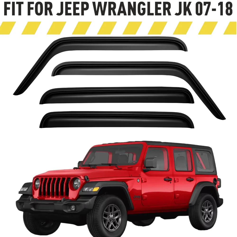 High Quality 4PCS Car Window Visors Rain Guards Shield For Jeep Wrangler 2007-2018 JK Out-Channel Window Vent Wind Deflectors Visors Shades
High Quality 4PCS Car Window Visors Rain Guards Shield For Jeep Wrangler 2007-2018 JK Out-Channel Window Vent Wind Deflectors Visors Shades