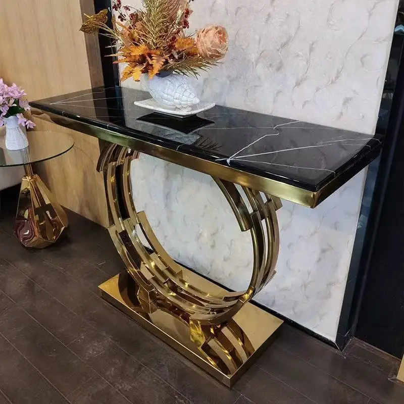 DSA stainless steel marble entrance table fashion light luxury partition table modern corridor aisle rack against the wall
DSA stainless steel marble entrance table fashion light luxury partition table modern corridor aisle rack against the wall