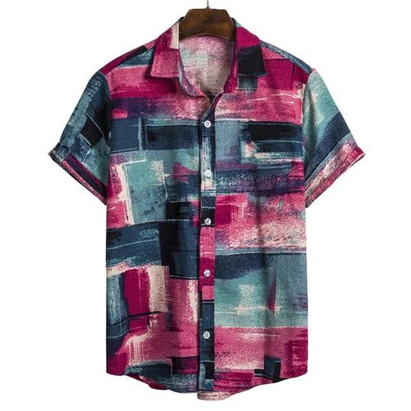 Men's 3d Print Summer Short Sleeve Shirt Art Geometric Pattern Hawaiian Beach Male Female Shirts Casual Lapel Blouse For Men Top
Men's 3d Print Summer Short Sleeve Shirt Art Geometric Pattern Hawaiian Beach Male Female Shirts Casual Lapel Blouse For Men Top