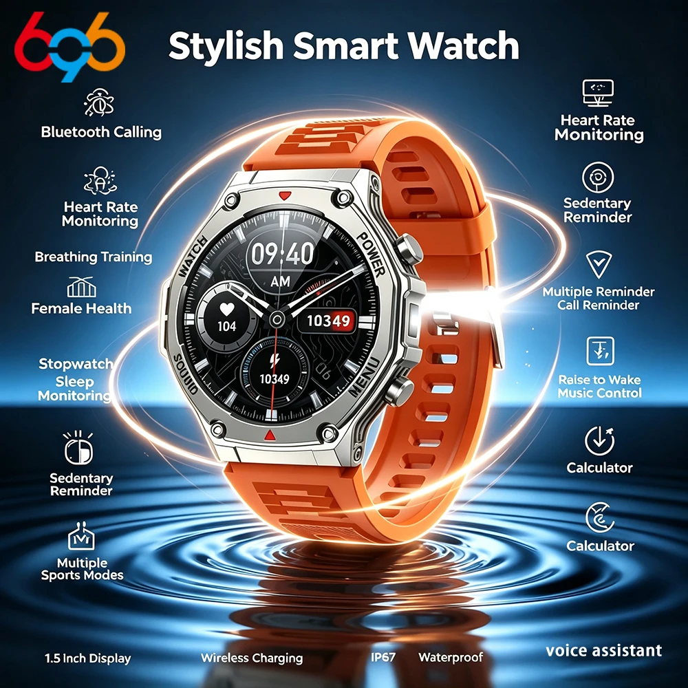 Business Smartwatch Waterproof Outdoor Smart Watch Men Lady Flashlight Sleep Health Monitor BT Call Multi-sport Modes Calculator
Business Smartwatch Waterproof Outdoor Smart Watch Men Lady Flashlight Sleep Health Monitor BT Call Multi-sport Modes Calculator