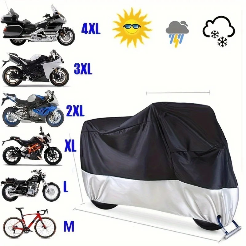 Motorcycle Cover Outdoor Cover Waterproof, Sunscreen, Dustproof Motorcycle Clothing Electric Car Cover
Motorcycle Cover Outdoor Cover Waterproof, Sunscreen, Dustproof Motorcycle Clothing Electric Car Cover